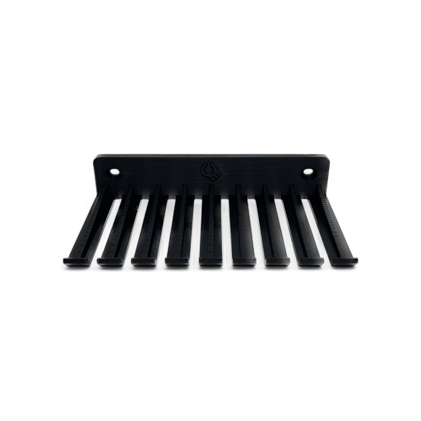 Cold Earth Industries 3D Printed Cable Holder for Eurorack Modular Synthesizers - Black - Front View