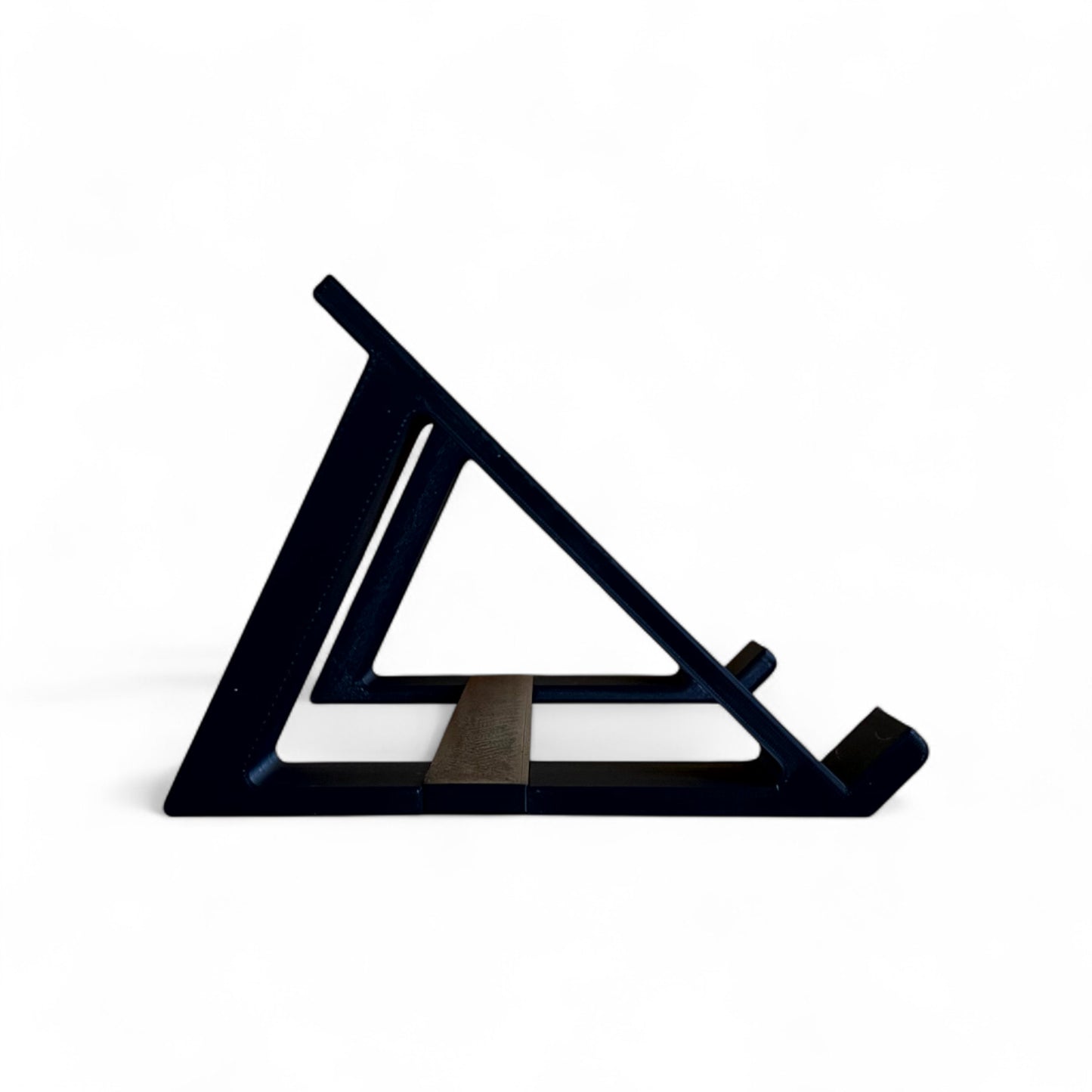 Cold Earth Industries Medium Synthesizer Stand | 3D Printed Synth Stand | Cold Earth Industries - 45 Degrees 3D printed stand in Black - Side View - by Cold Earth Industries