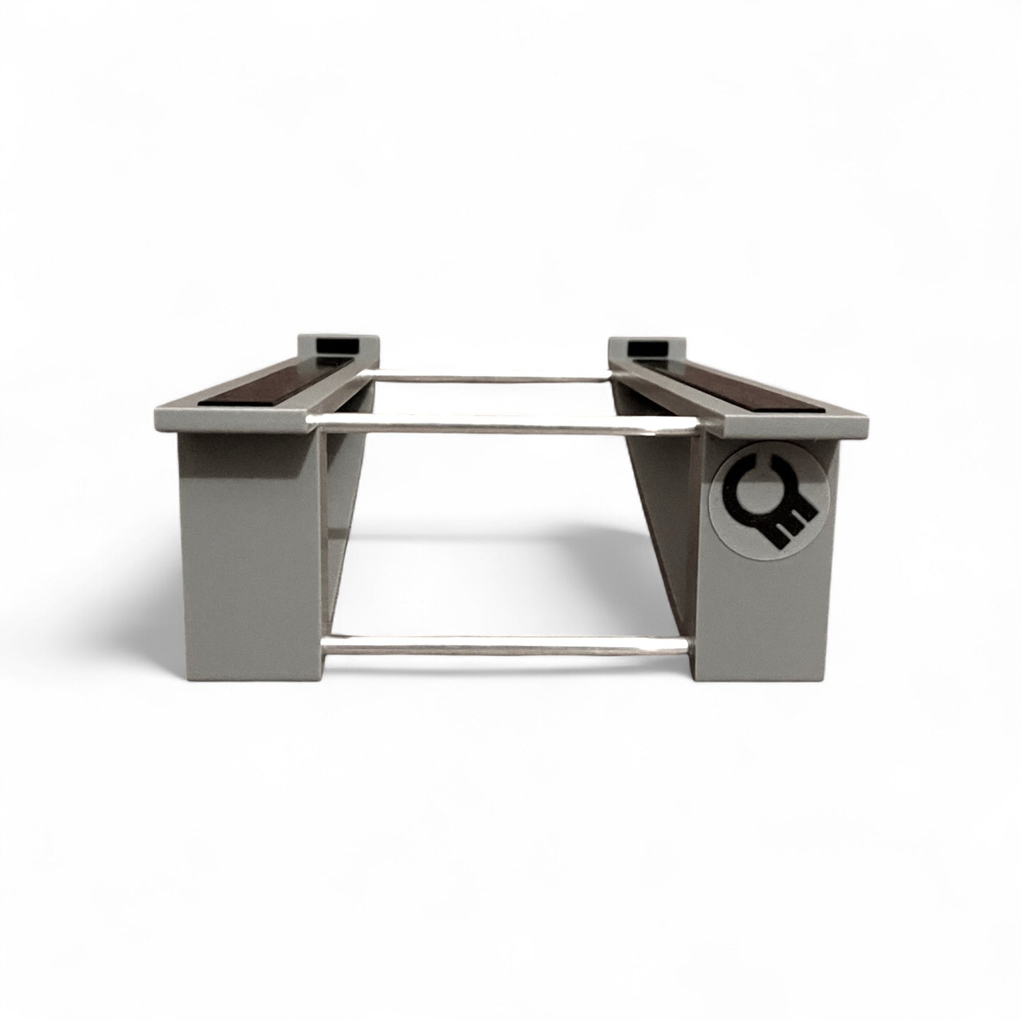 Arturia Microfreak Synthesizer Stand | 3D Printed Synthesizer Stand | Cold Earth Industries - 20 degree 3D printed stand in Grey - Back View - by Cold Earth Industries