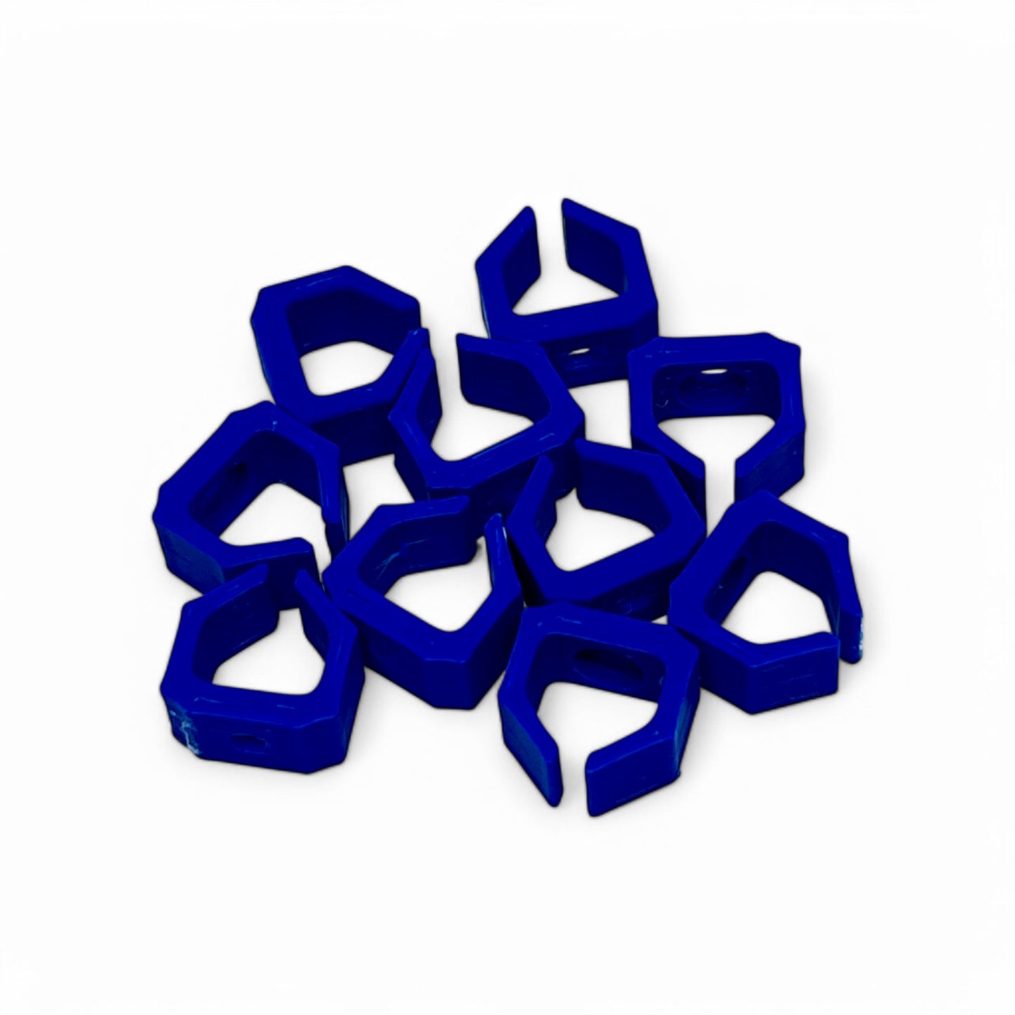 Cold Earth Industries Eurorack Patch Cable Clips (Pack of 10) | 3D Printed Eurorack Cable Clip | Cold Earth Industries - Custom 3D printed cable clips in Blue by Cold Earth Industries