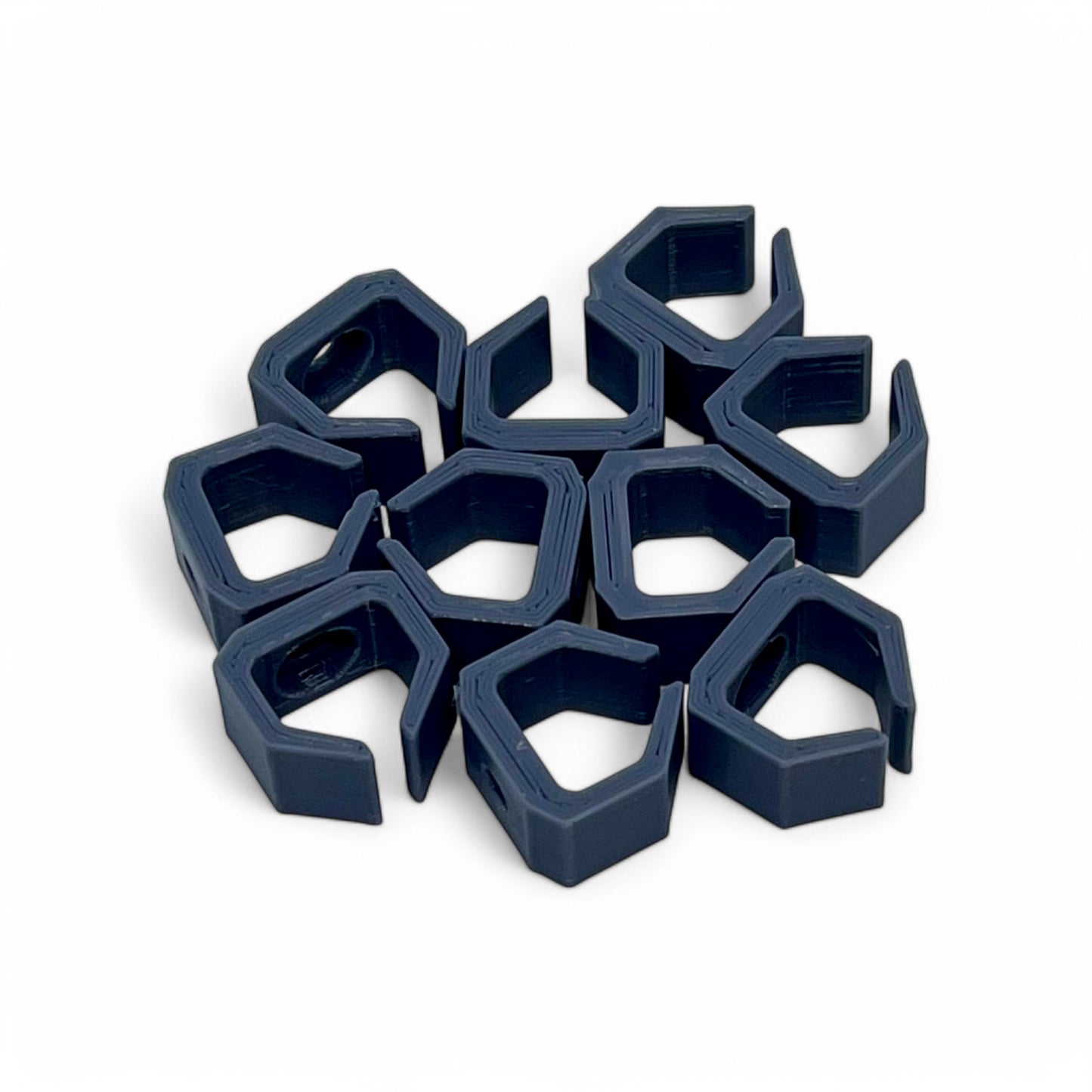 Cold Earth Industries Eurorack Patch Cable Clips (Pack of 10) | 3D Printed Eurorack Cable Clip | Cold Earth Industries - Custom 3D printed cable clips in Grey by Cold Earth Industries
