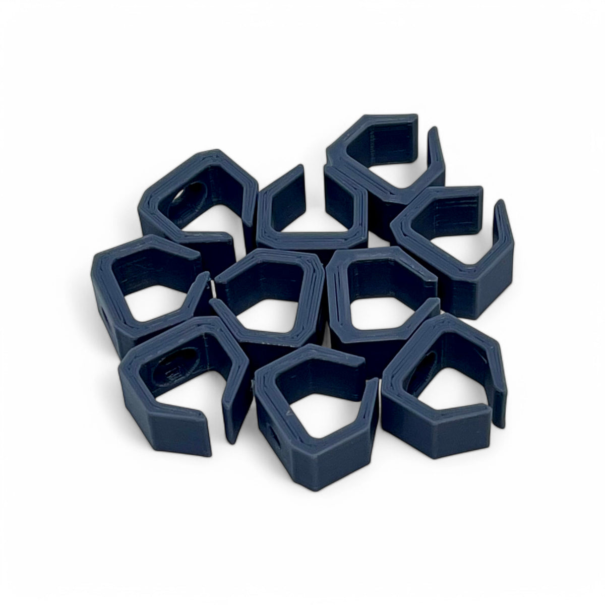 Cold Earth Industries Eurorack Patch Cable Clips (Pack of 10) | 3D Printed Eurorack Cable Clip | Cold Earth Industries - Custom 3D printed cable clips in Grey by Cold Earth Industries