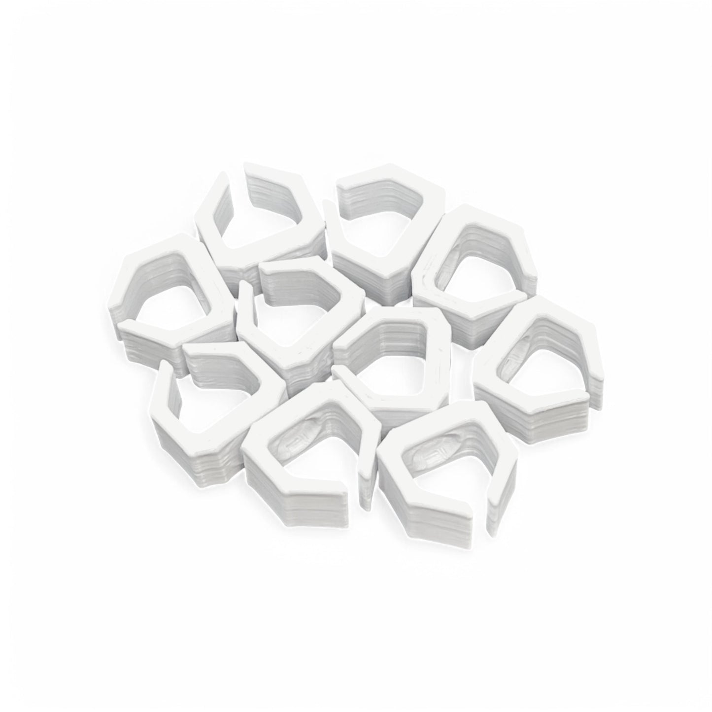 Cold Earth Industries Eurorack Patch Cable Clips (Pack of 10) | 3D Printed Eurorack Cable Clip | Cold Earth Industries - Custom 3D printed cable clips in White by Cold Earth Industries