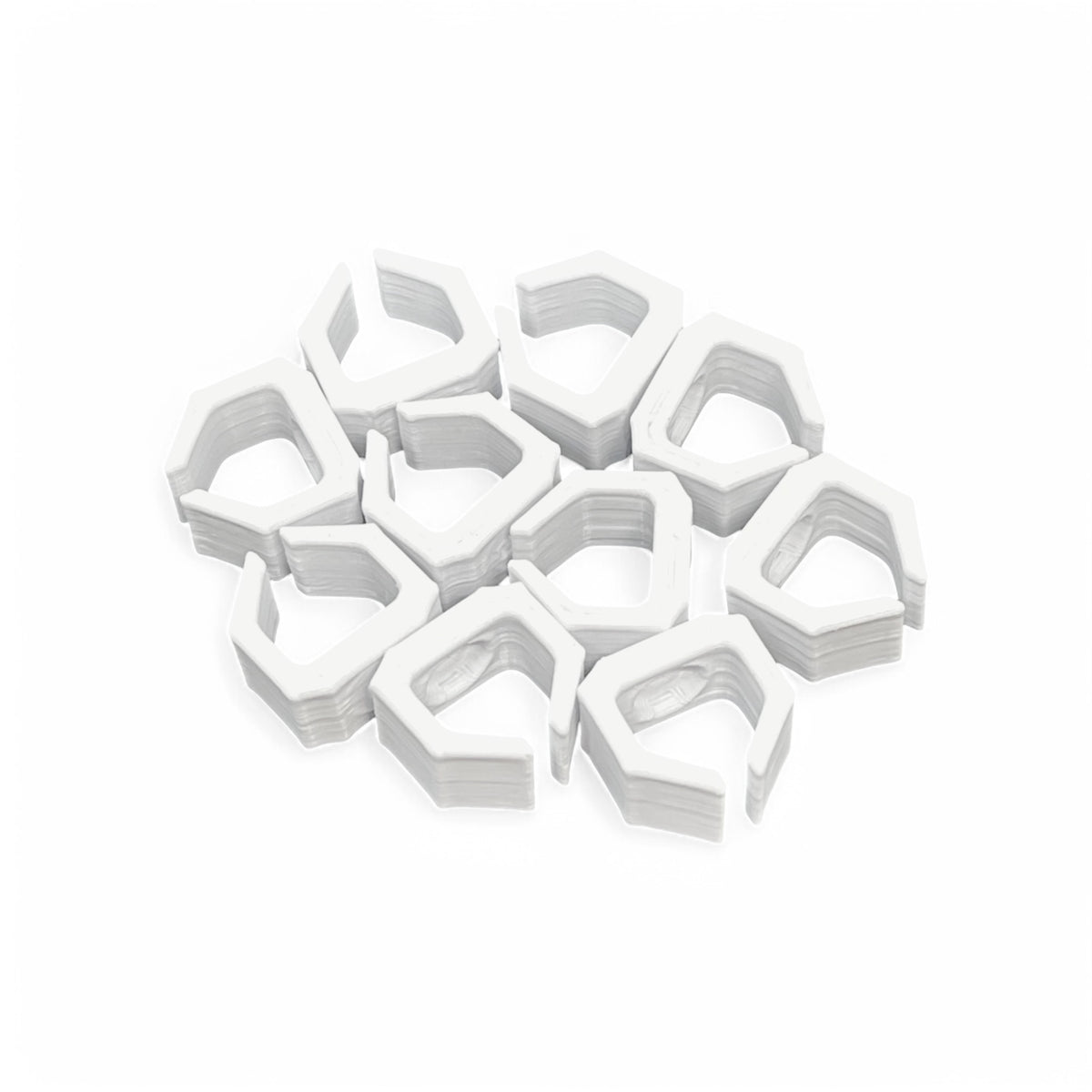Cold Earth Industries Eurorack Patch Cable Clips (Pack of 10) | 3D Printed Eurorack Cable Clip | Cold Earth Industries - Custom 3D printed cable clips in White by Cold Earth Industries