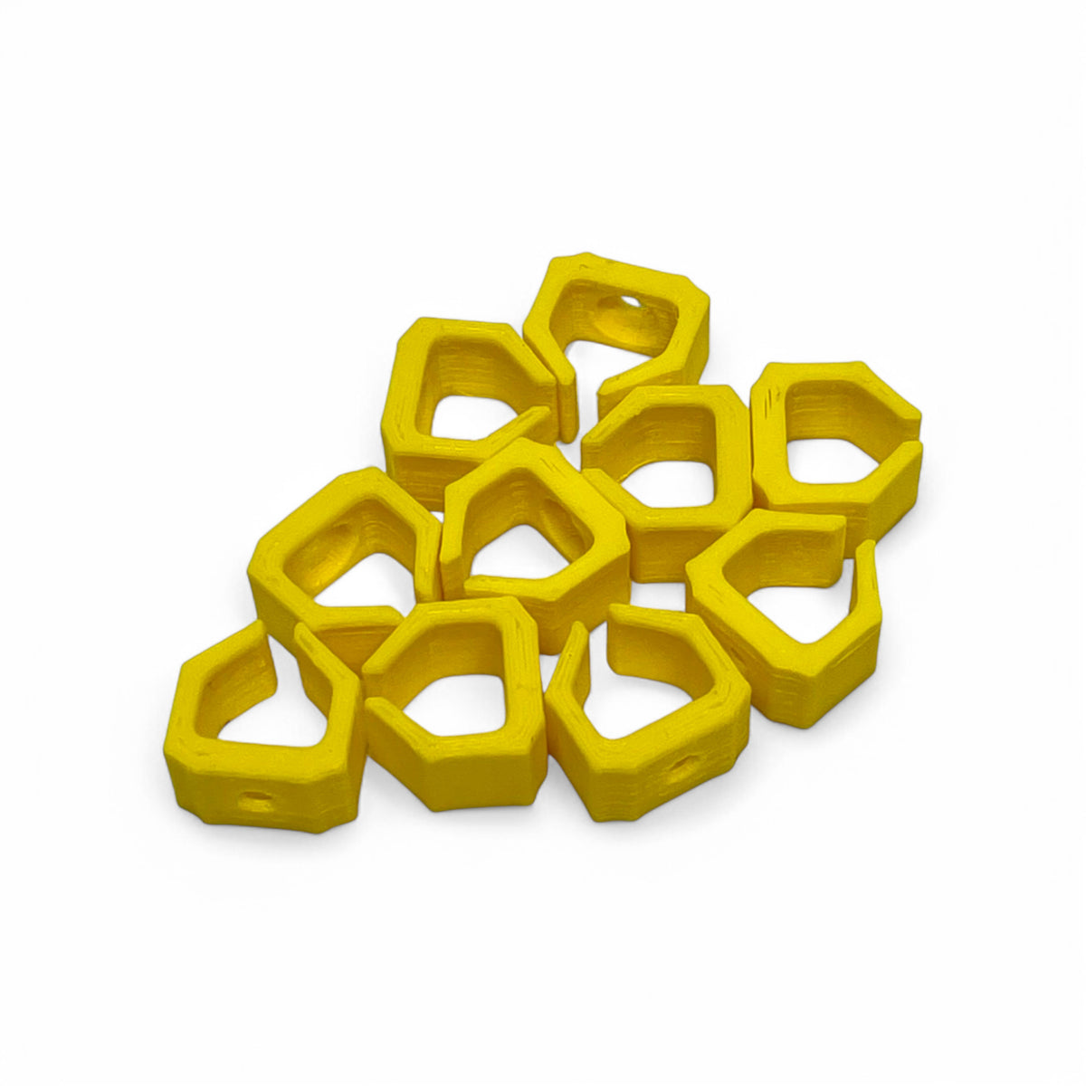 Cold Earth Industries Eurorack Patch Cable Clips (Pack of 10) | 3D Printed Eurorack Cable Clip | Cold Earth Industries - Custom 3D printed cable clips in Yellow by Cold Earth Industries