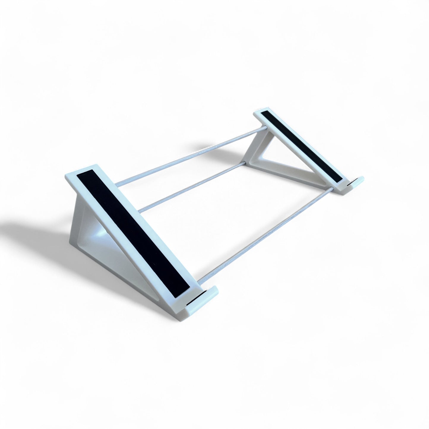 3D printed Access Virus TI2 Desktop Synth 30 degree stand by Cold Earth Industries, shown in white on a white background