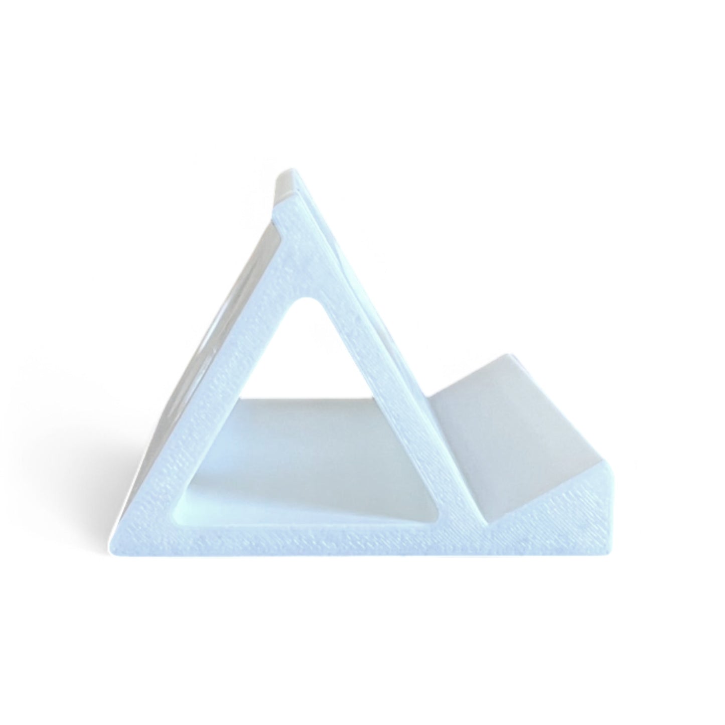 3D printed Behringer MicroAmp HA400 Headphone Amplifier stand by Cold Earth Industries, shown side view in white on a white background – custom desktop stands.