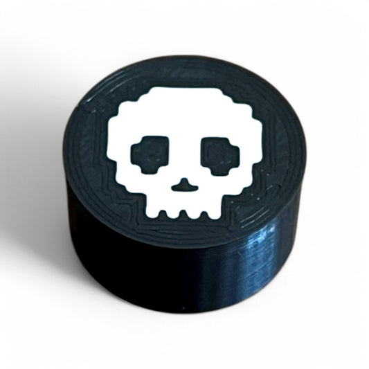 Cold Earth Industries Guitar Pedal Footswitch Topper Skull | 3D Printed Guitar Pedal Footswitch Topper | Cold Earth Industries