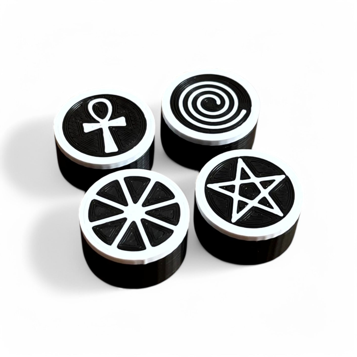 Guitar Pedal Footswitch Topper Witchcraft Symbols (4 Pack)