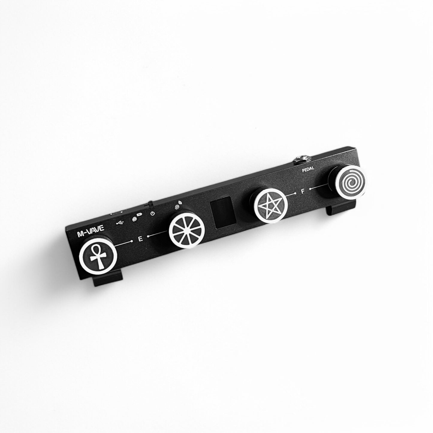Cold Earth Industries Guitar Pedal Footswitch Topper Witchcraft Symbols Thin | 3D Printed Guitar Pedal Footswitch Topper | Cold Earth Industries