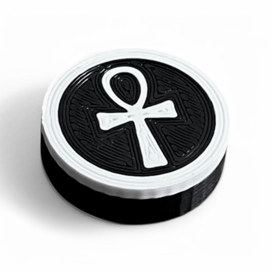 Cold Earth Industries Guitar Pedal Footswitch Topper Witchcraft Symbols Thin | 3D Printed Guitar Pedal Footswitch Topper | Cold Earth Industries