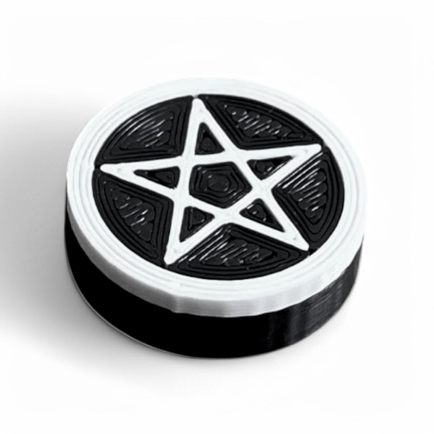 Cold Earth Industries Guitar Pedal Footswitch Topper Witchcraft Symbols Thin | 3D Printed Guitar Pedal Footswitch Topper | Cold Earth Industries