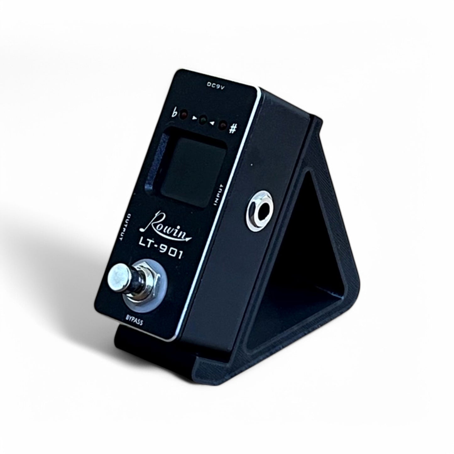 Guitar Pedal Stand 60 Degree 65mm - 110mm Widths, 3D printed by Cold Earth Industries (60 degree angle, 38mm width)