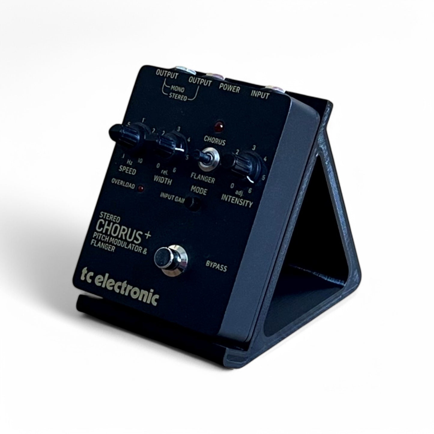Guitar Pedal Stand 60 Degree 65mm - 110mm Widths, 3D printed by Cold Earth Industries (60 degree angle, 95mm width)