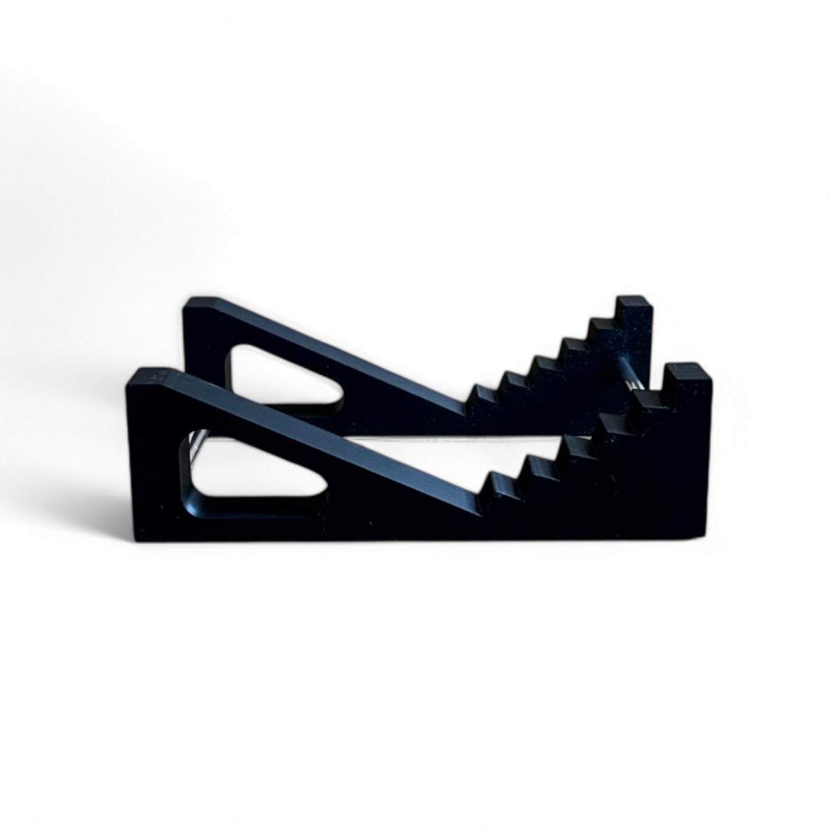 3D printed Presonus Eris E3.5 Studio Monitors Speaker / Monitor 24 degree stand by Cold Earth Industries, shown side view in black on a white background