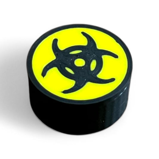 Cold Earth Industries Guitar Pedal Footswitch Topper Biohazard Sign | 3D Printed Guitar Pedal Footswitch Topper | Cold Earth Industries