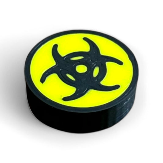 Cold Earth Industries Guitar Pedal Footswitch Topper Biohazard Sign Thin | 3D Printed Guitar Pedal Footswitch Topper | Cold Earth Industries