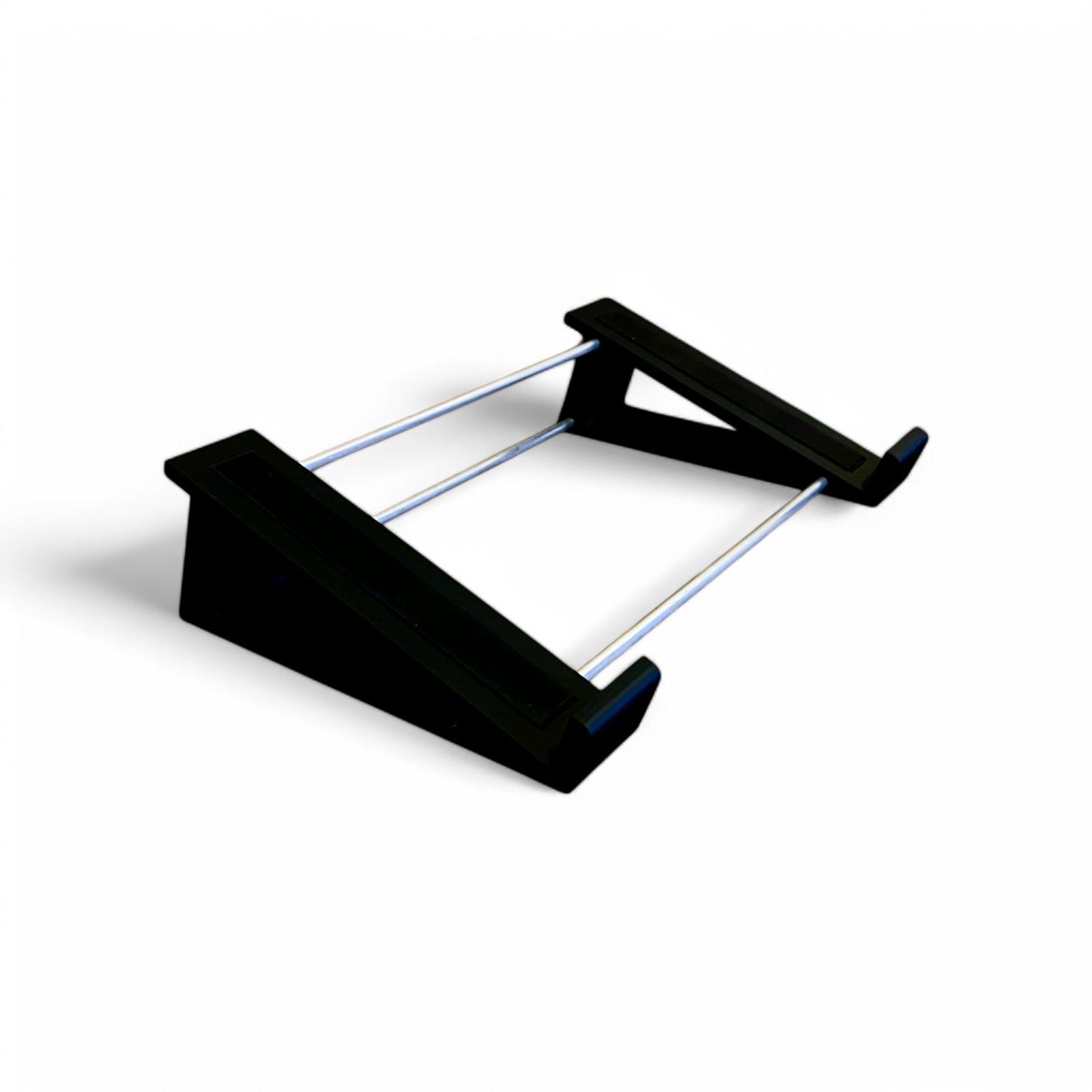 3D printed Elektron OctaTrack Sequencer & Sampler 20 degree stand by Cold Earth Industries, shown in black on a white background