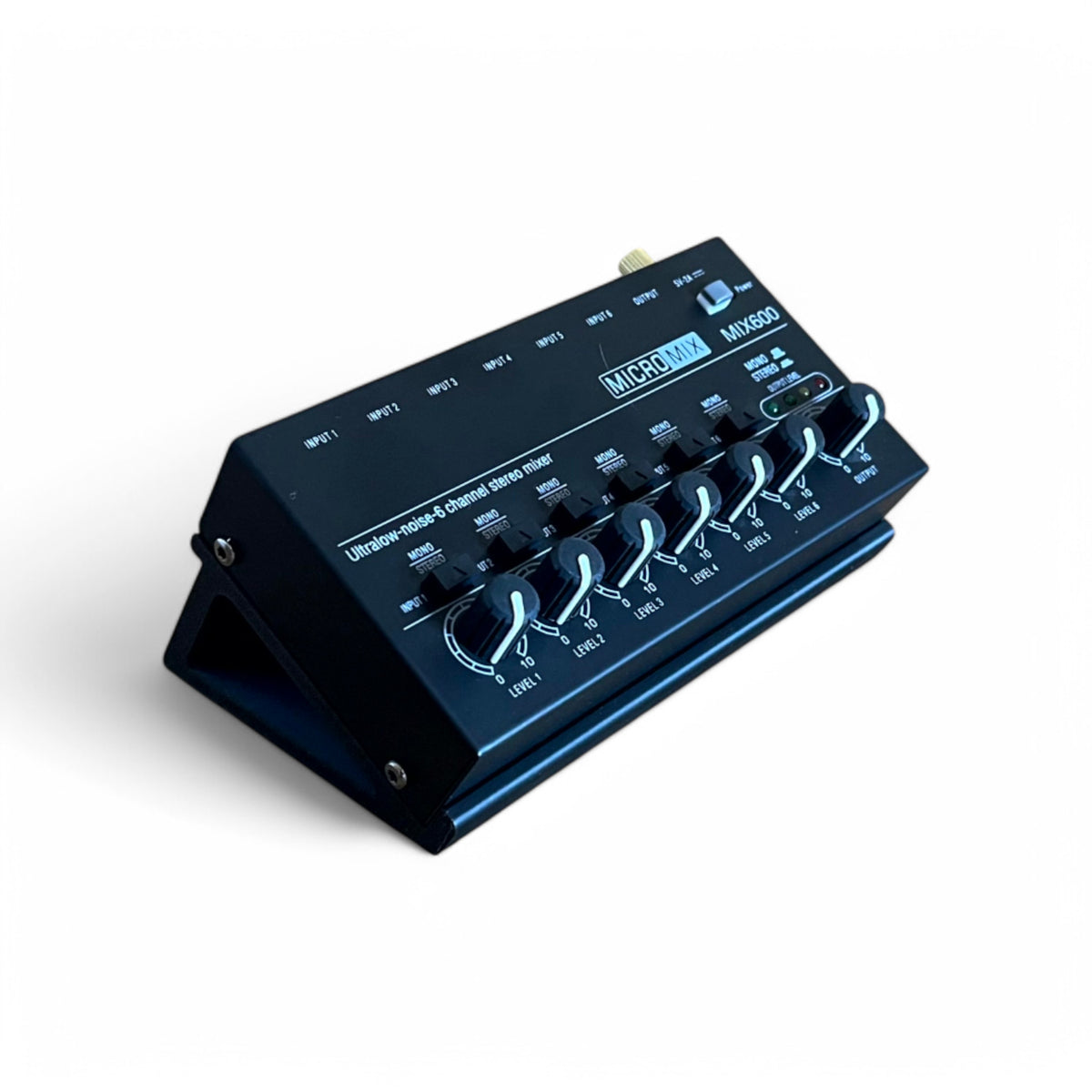 Micro Mix MX-600 Ultra Low-Noise 6-Channel Line Mixer Desktop Stand, 3D printed by Cold Earth Industries (photo 1)