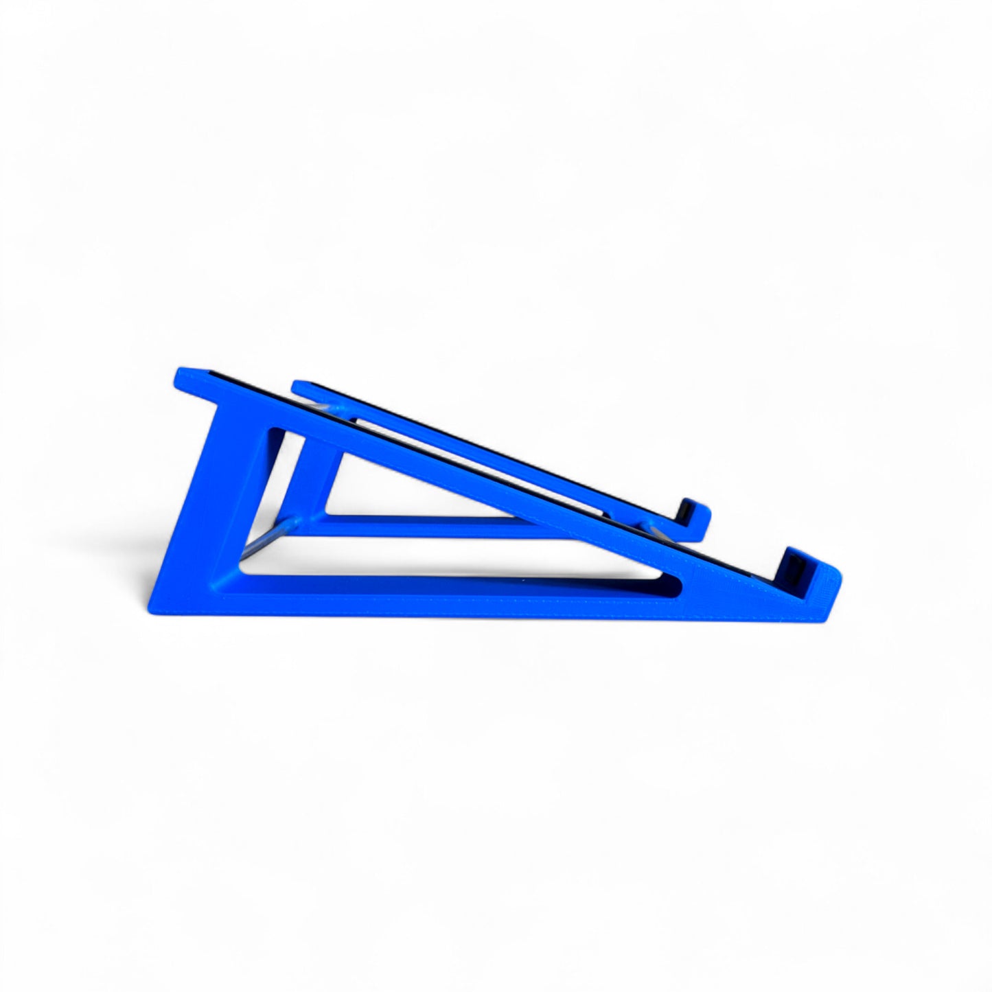 3D printed Presonus Atom Midi Controller 20 degree stand by Cold Earth Industries, shown side view in blue on a white background