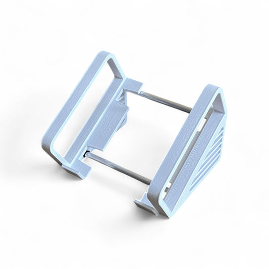 3D printed Strymon Strymon Pedal Stand Guitar Pedal 30 Degree stand by Cold Earth Industries, shown in white on a white background – custom desktop stands.