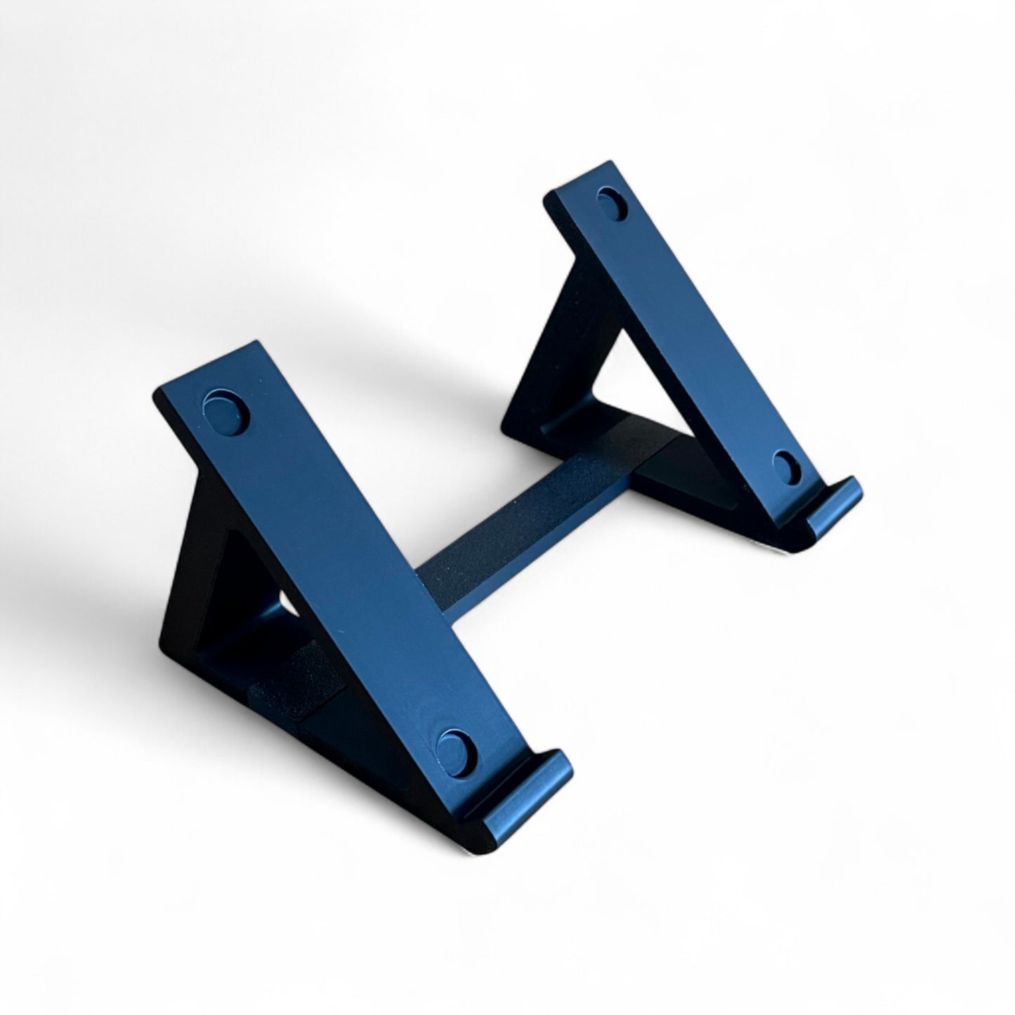3D printed Behringer Pro VS Mini JT PHARA-O Synth 45 degree stand by Cold Earth Industries, shown in black on a white background – custom desktop stands.