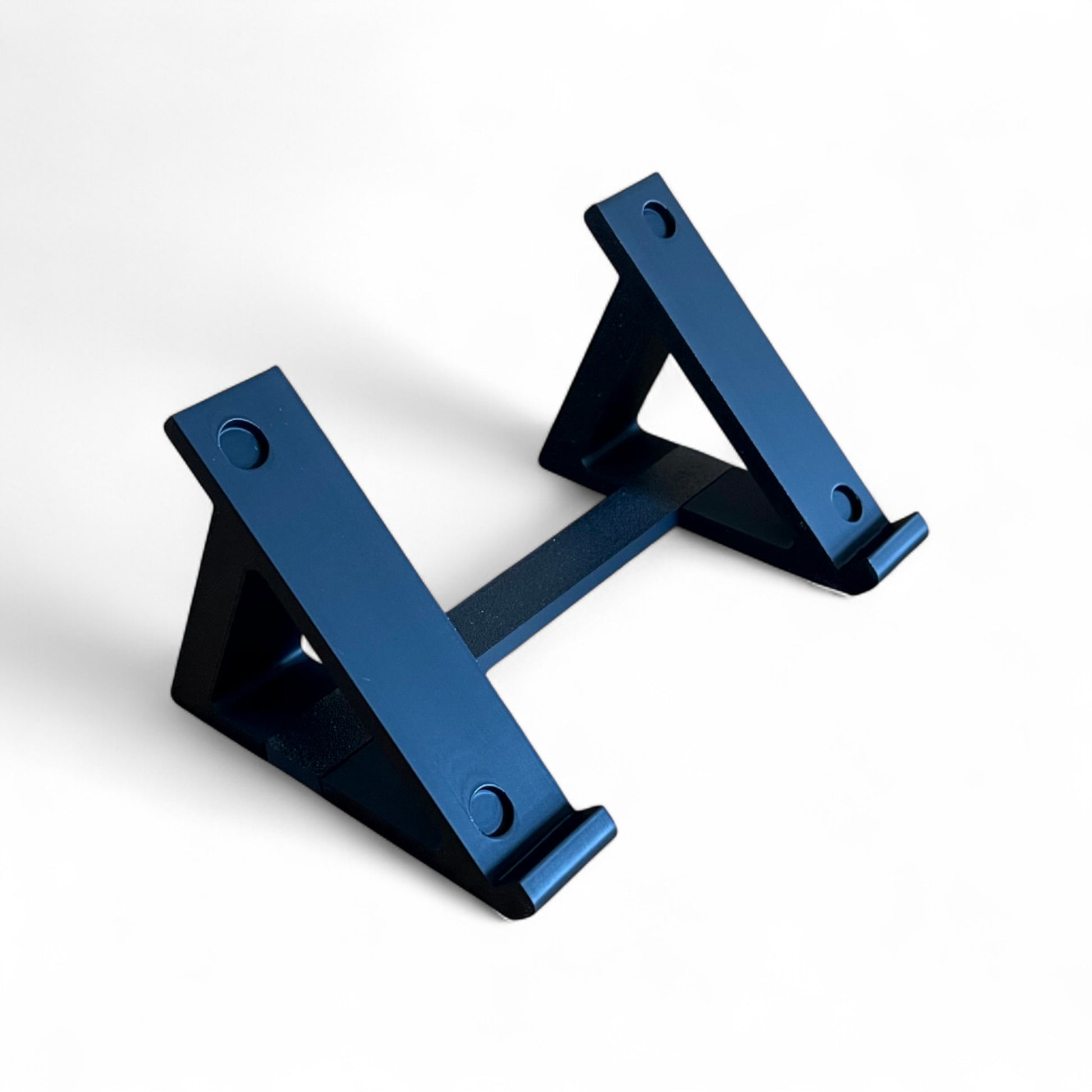 3D printed Behringer Pro VS Mini JT PHARA-O Synth 45 degree stand by Cold Earth Industries, shown in black on a white background – custom desktop stands.
