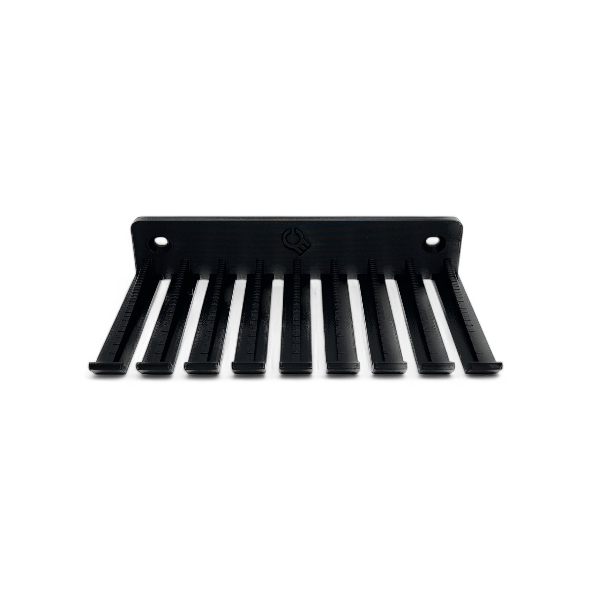 Cold Earth Industries 3D Printed Cable Holder for Eurorack Modular Synthesizers - Black - Front View