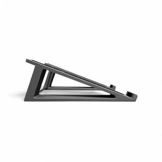 Arturia Microfreak Synthesizer Stand | 3D Printed Synthesizer Stand | Cold Earth Industries - 20 degree 3D printed stand in Grey - Side View - by Cold Earth Industries