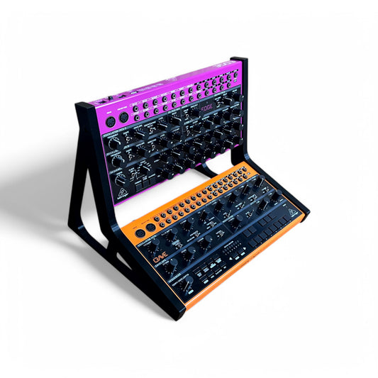 Behringer Crave / Edge / Spice / GRIND 2 Tier Synthesizer Stand | 3D Printed Synthesizer Stand | Cold Earth Industries - 3D printed 2 Tier stand in Black by Cold Earth Industries