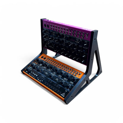 Behringer Crave / Edge / Spice / GRIND 2 Tier Synthesizer Stand | 3D Printed Synthesizer Stand | Cold Earth Industries - 3D printed 2 Tier stand in Black by Cold Earth Industries - Reverse Angle View
