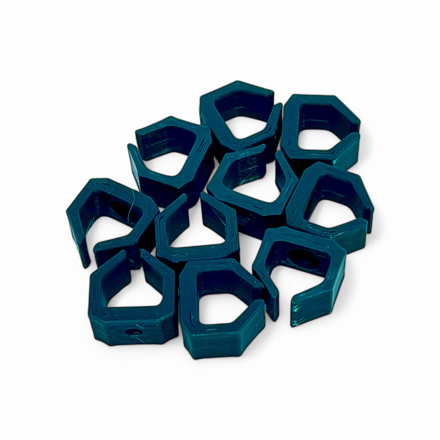 Cold Earth Industries Eurorack Patch Cable Clips (Pack of 10) | 3D Printed Eurorack Cable Clip | Cold Earth Industries - Custom 3D printed cable clips in Green by Cold Earth Industries