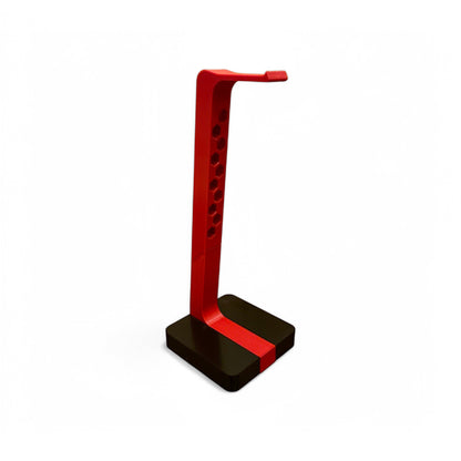 Cold Earth Industries 3D Printed Headphone Stand and Desktop Display for Studio, Gaming, or Home | Single, Dual, or Tri-Colour - Custom 3D printed stand in Black and Red by Cold Earth Industries