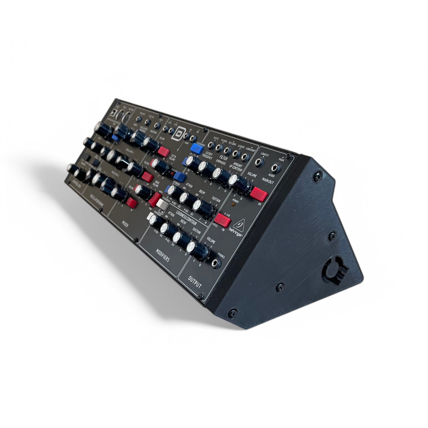 Behringer Module Synthesizer Side Panels | 3D Printed Synthesizer Stand | Cold Earth Industries - 50 Degrees 3D printed Side Panels in Black by Cold Earth Industries
