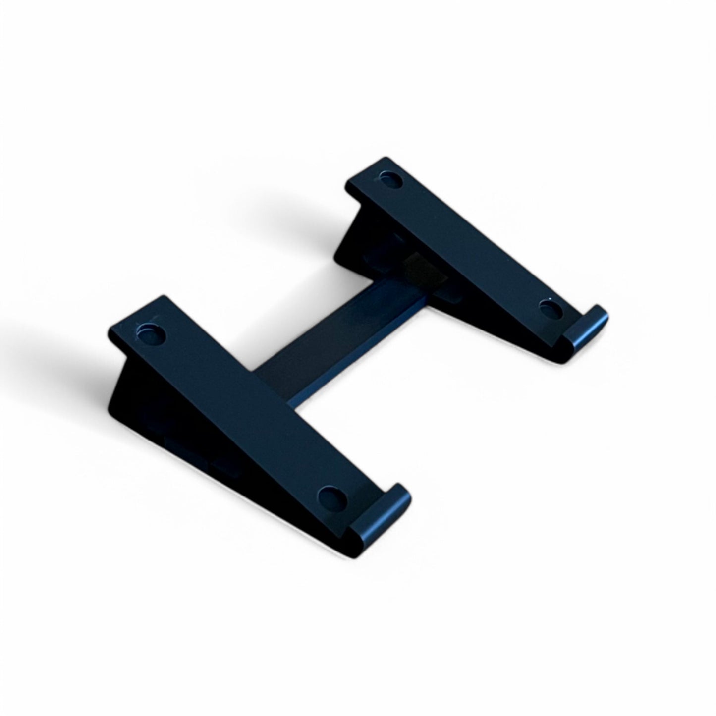 3D printed Behringer Pro VS Mini JT PHARA-O Synth 20 degree stand by Cold Earth Industries, shown in black on a white background – custom desktop stands.