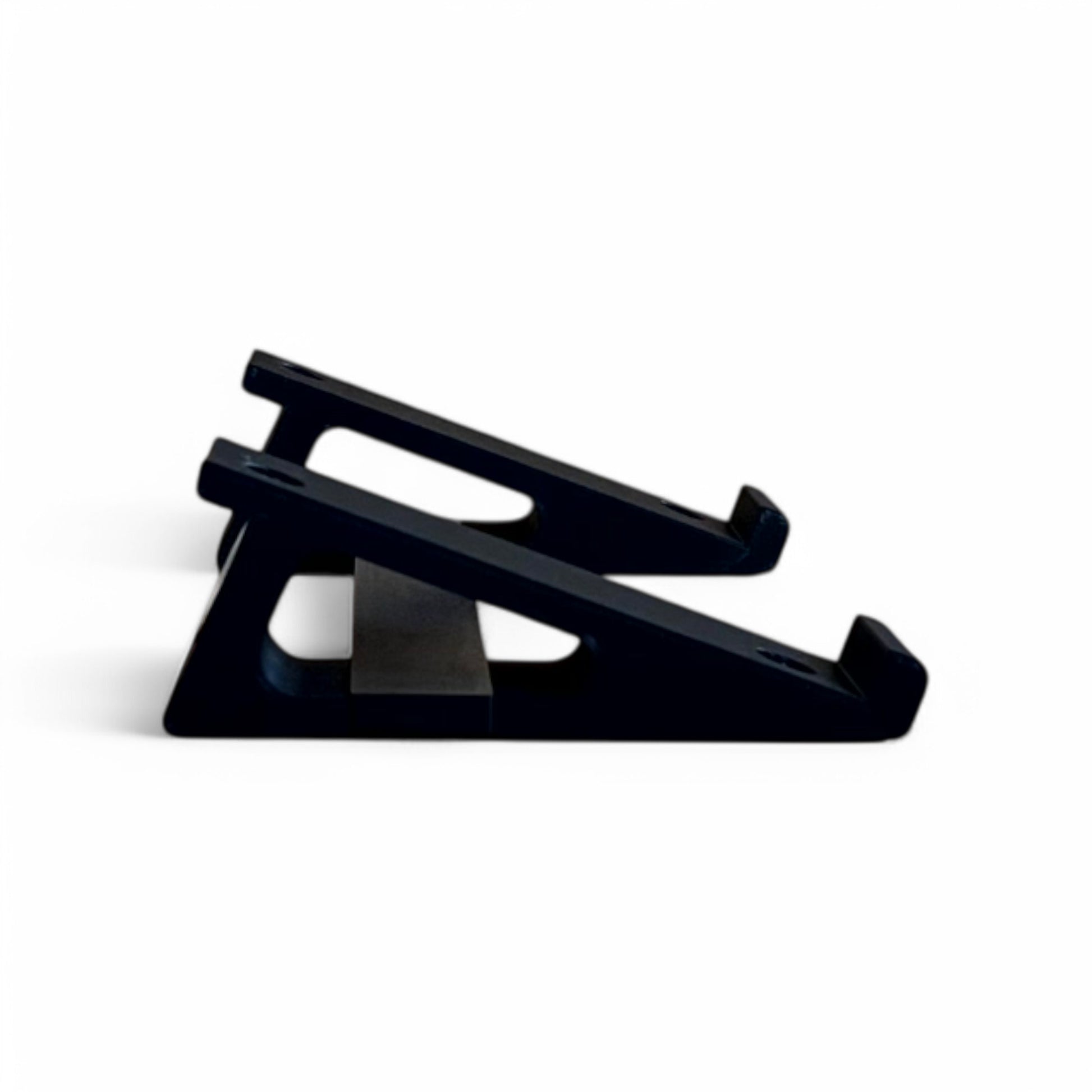 Behringer Pro VS Mini, JT Mini and PHARA-O Synthesizer Stands | 3D Printed Synthesizer Stands | Cold Earth Industries - 20 Degree 3D printed stand in Black - Side View - by Cold Earth Industries