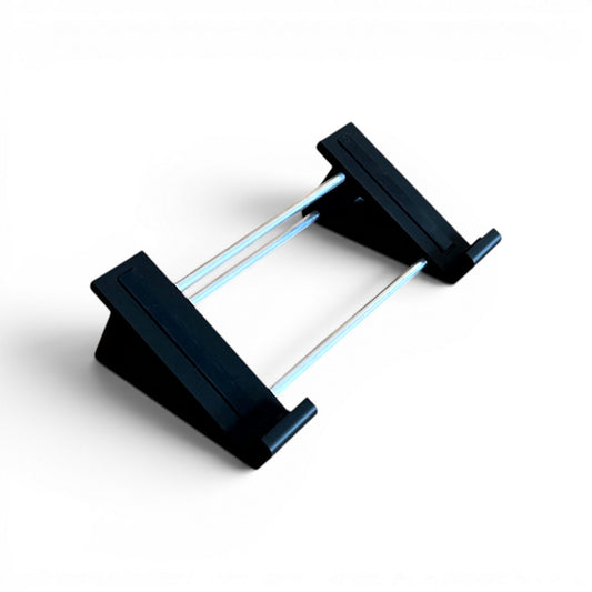 3D printed Darkglass Electronics Anagram Bass Multi-Effects Unit Guitar Pedal 30 Degree stand by Cold Earth Industries, shown in black on a white background – custom desktop stands.
