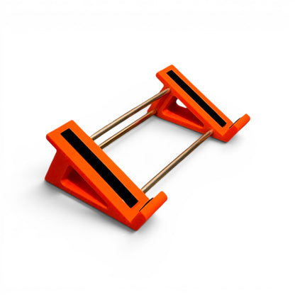 3D printed Darkglass Electronics Anagram Bass Multi-Effects Unit Guitar Pedal 30 Degree stand by Cold Earth Industries, shown in orange on a white background – custom desktop stands.