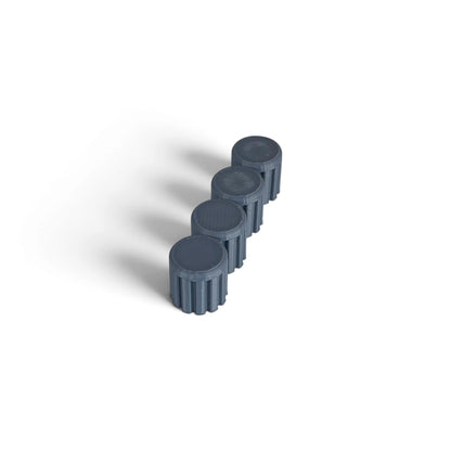 Set of 4 M-Vave FM-1 encoder caps in dark grey, 3D printed by Cold Earth Industries