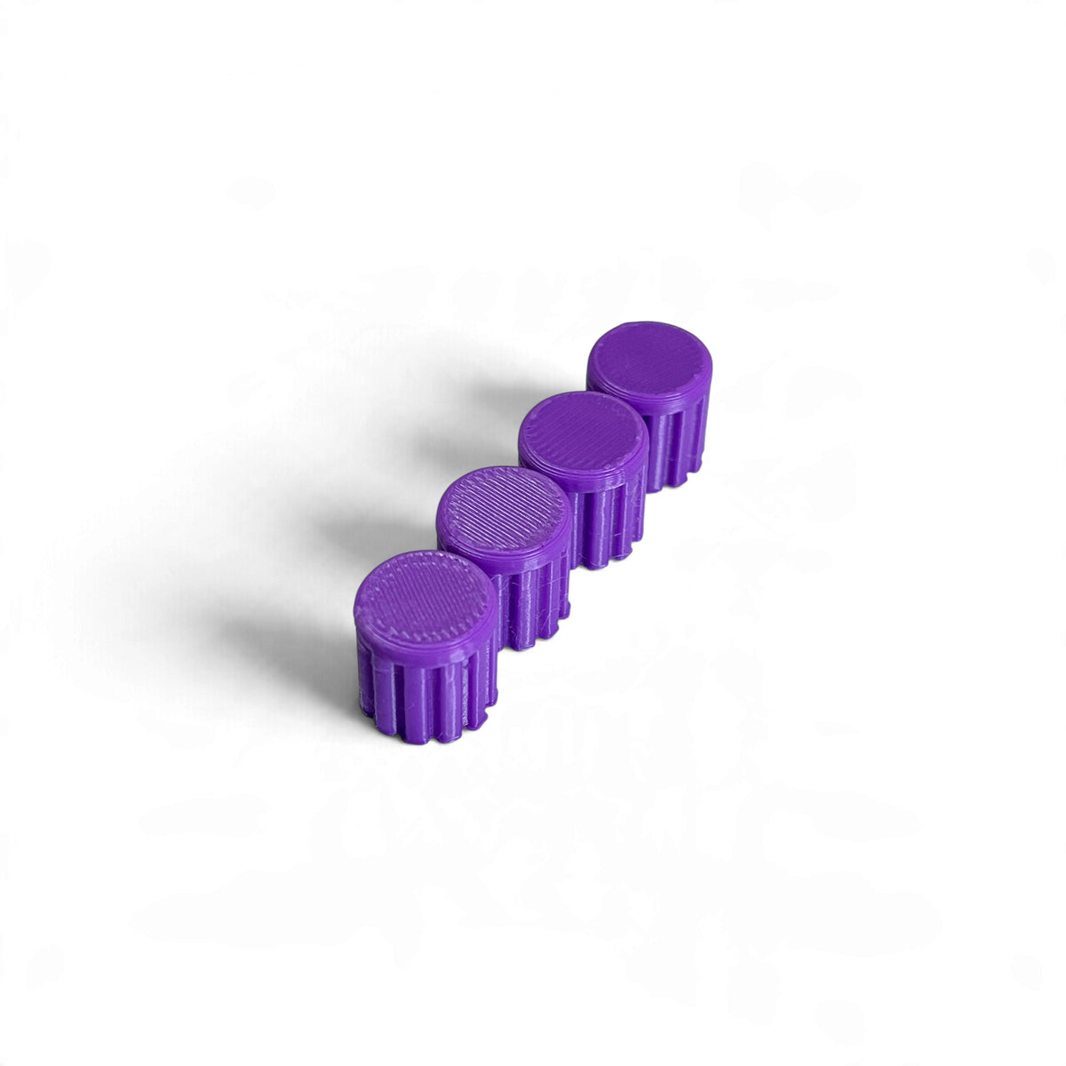 Set of 4 M-Vave FM-1 encoder caps in purple, 3D printed by Cold Earth Industries