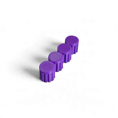 Set of 4 M-Vave FM-1 encoder caps in purple, 3D printed by Cold Earth Industries
