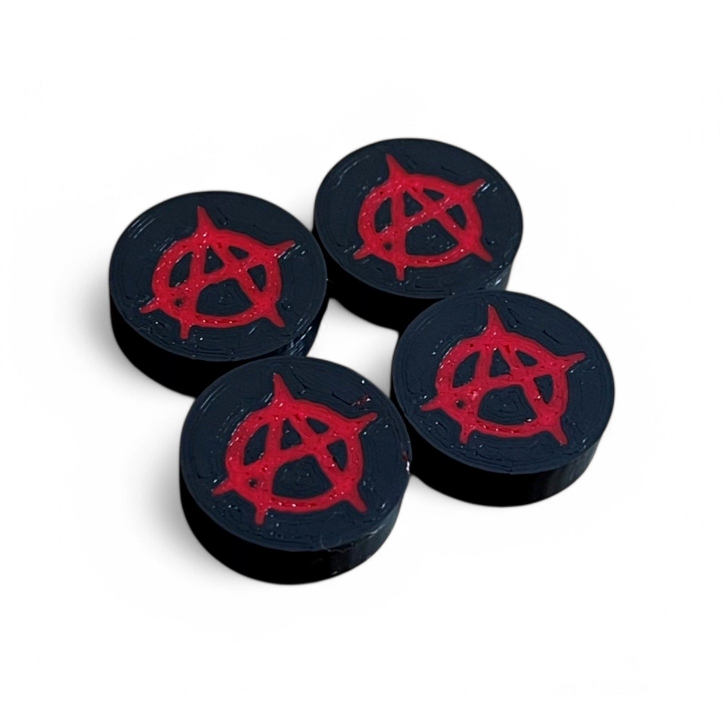 Guitar Pedal Footswitch Topper Anarchy Design  - (Thin Version) (Single / 4 Pack)