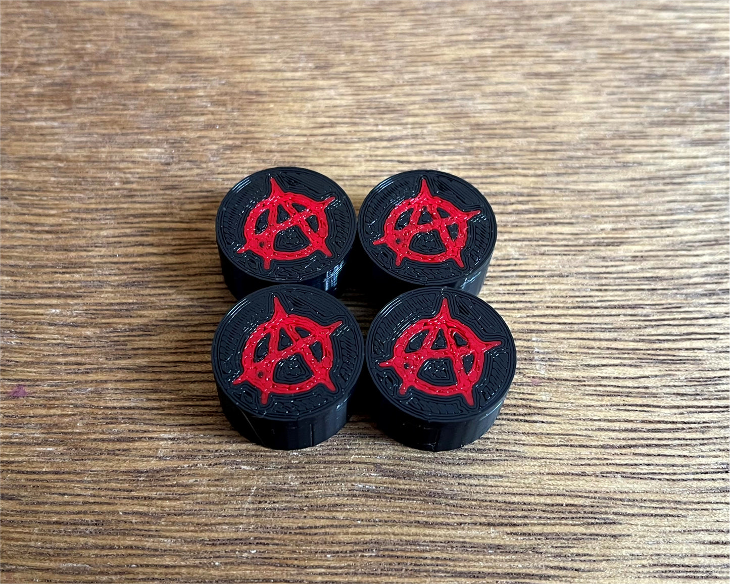 Guitar Pedal Footswitch Topper Anarchy Design (Single / 4 Pack)