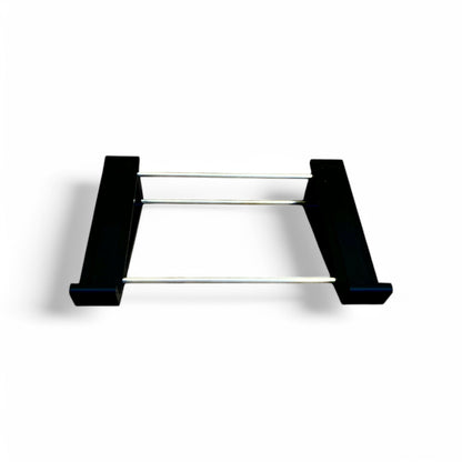 3D printed Elektron OctaTrack Sequencer & Sampler 20 degree stand by Cold Earth Industries, front view shown in black on a white background