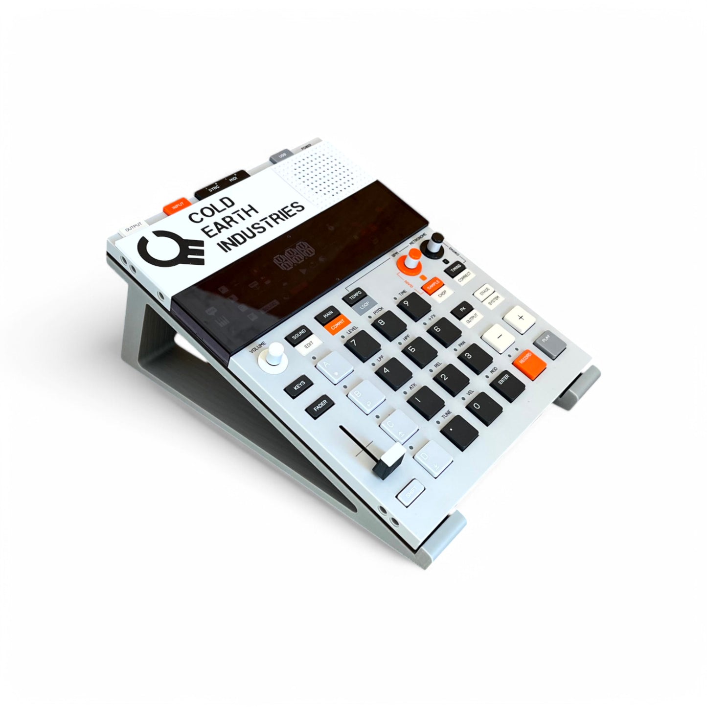 Teenage Engineering EP–133 KO II EP–1320 Medieval Sampler, Sequencer & Composer Sampler Stand | 3D Printed Sampler Stand | Cold Earth Industries