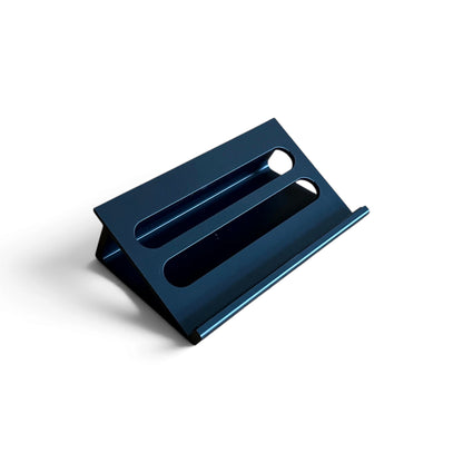 3D printed M-Vave FM-1 Synth 60 degree stand by Cold Earth Industries, shown in black on a white background.