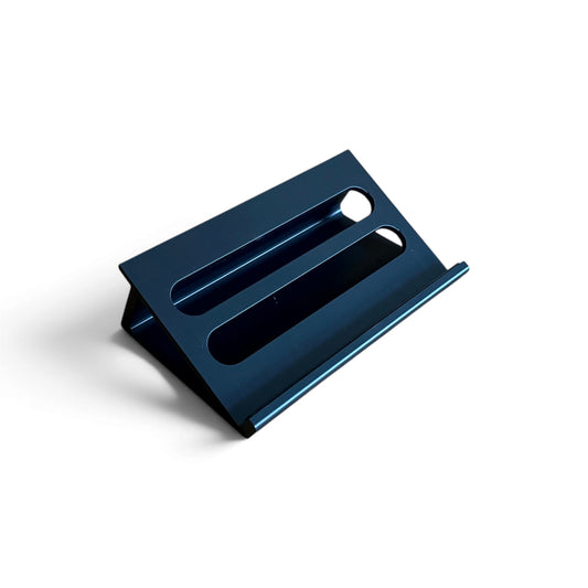 3D printed M-Vave FM-1 Synth 60 degree stand by Cold Earth Industries, shown in black on a white background.