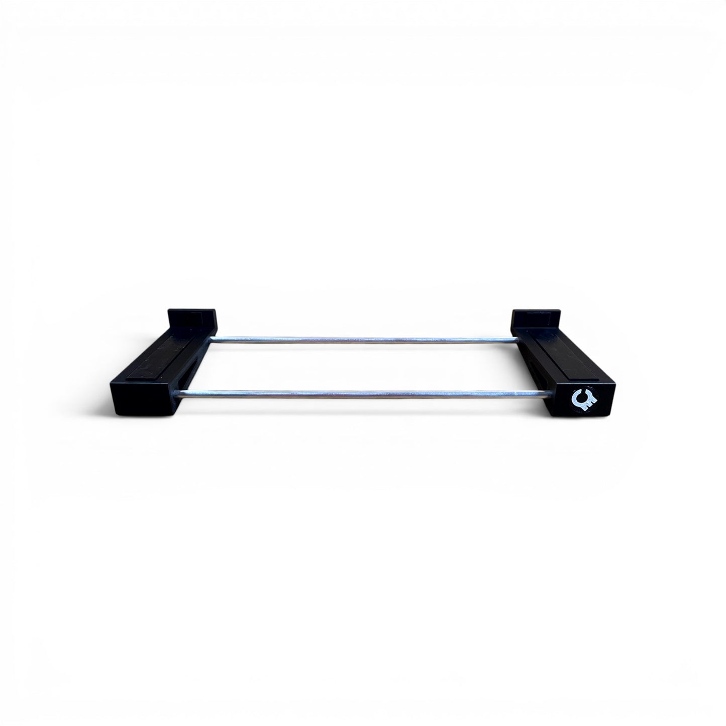 3D printed Melbourne Instruments Roto-Control Motorized Midi Controller 10 degree stand by Cold Earth Industries, shown back view, in black, on a white background