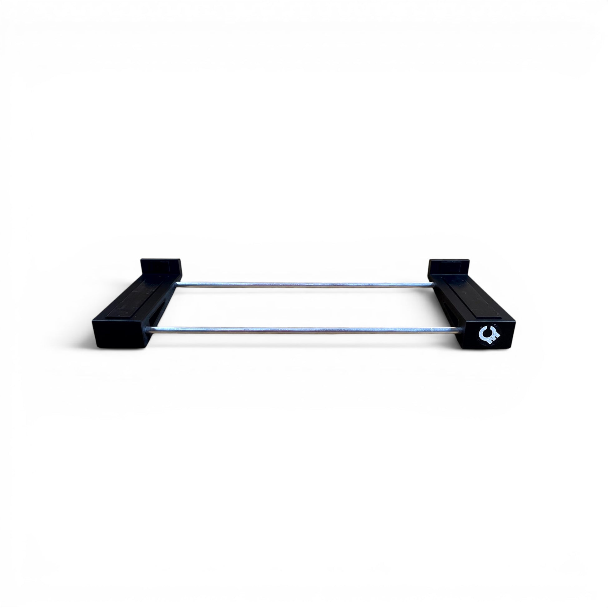 3D printed Melbourne Instruments Roto-Control Motorized Midi Controller 10 degree stand by Cold Earth Industries, shown back view, in black, on a white background