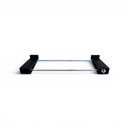 3D printed Melbourne Instruments Roto-Control Motorized Midi Controller 10 degree stand by Cold Earth Industries, shown back view, in black, on a white background